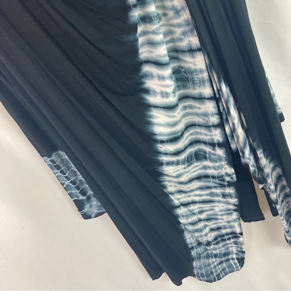 BLACK Reverse Tie Dye Duster Cardigan - Picture 6 of 7